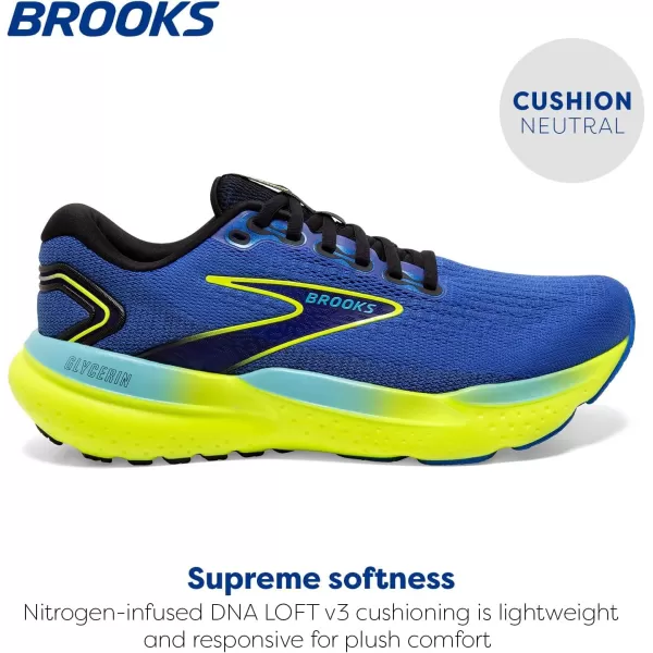 Brooks Mens Glycerin 21 Neutral Running ShoeBlueNightlifeBlack
