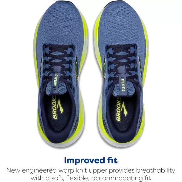 Brooks Mens Glycerin 21 Neutral Running ShoeBluePeacoatNightlife