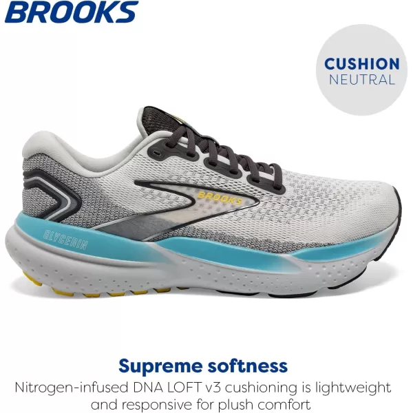Brooks Mens Glycerin 21 Neutral Running ShoeCoconutForged IronYellow