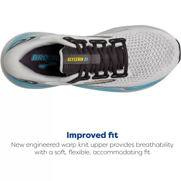 Brooks Mens Glycerin 21 Neutral Running ShoeCoconutForged IronYellow
