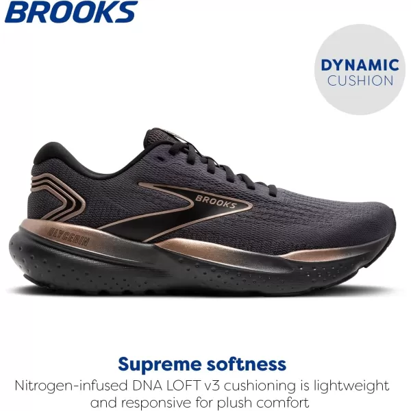 Brooks Mens Glycerin 21 Neutral Running ShoeEbonyBlackTaupe