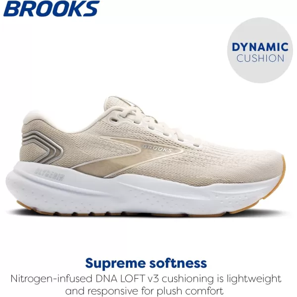 Brooks Mens Glycerin 21 Neutral Running ShoeKhakiSilverWhite