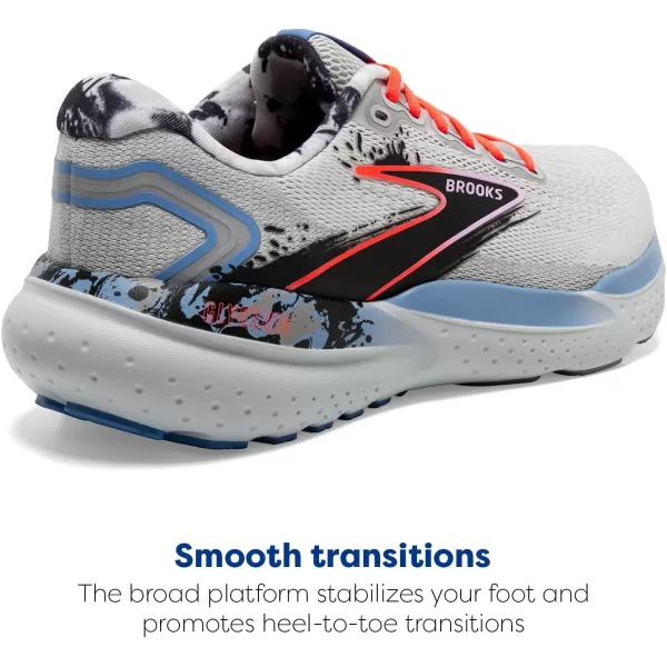 Brooks Mens Glycerin 21 Neutral Running ShoeOysterBlackOrchid Bouquet