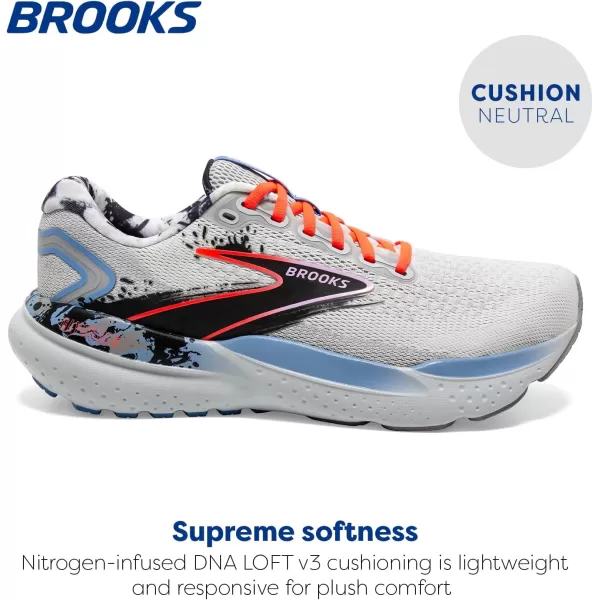 Brooks Mens Glycerin 21 Neutral Running ShoeOysterBlackOrchid Bouquet