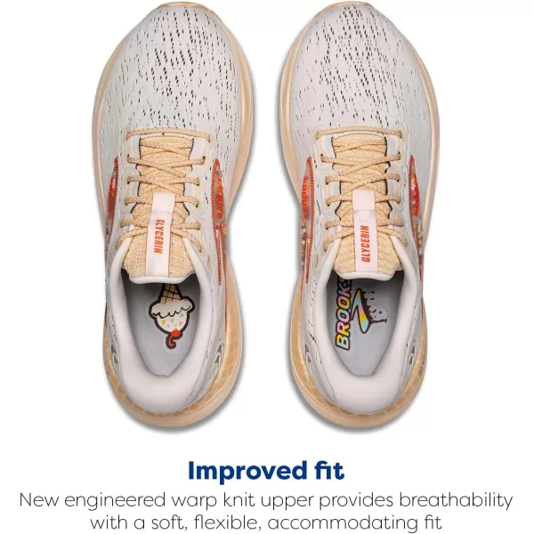 Brooks Mens Glycerin 21 Neutral Running ShoeSnowDawnStraw