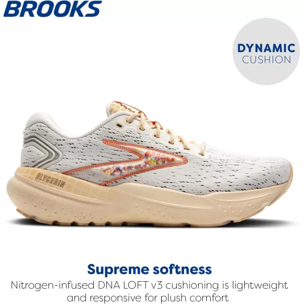 Brooks Mens Glycerin 21 Neutral Running ShoeSnowDawnStraw