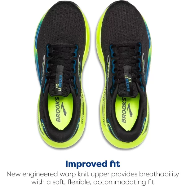 Brooks Mens Glycerin GTS 21 Supportive Running ShoeBlackBlueNightlife