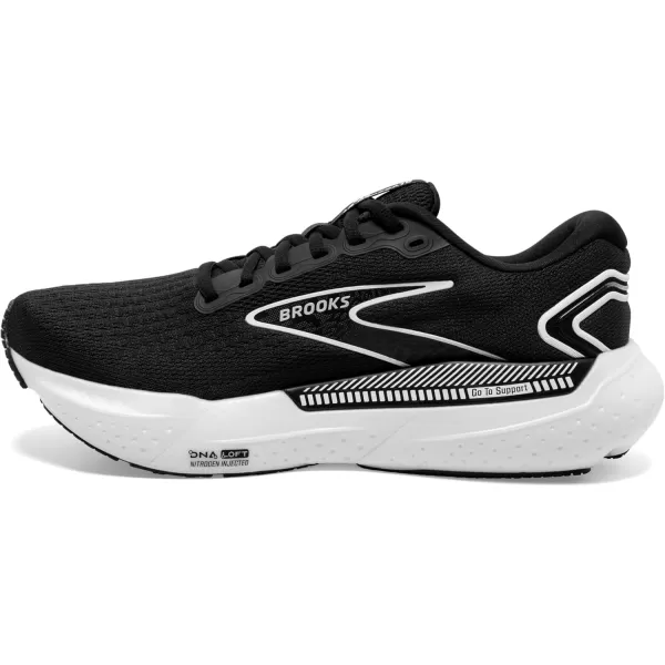 Brooks Mens Glycerin GTS 21 Supportive Running ShoeBlackGreyWhite