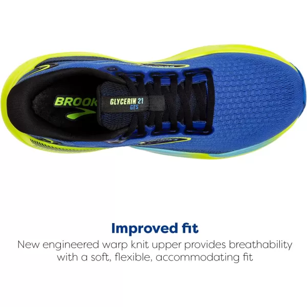 Brooks Mens Glycerin GTS 21 Supportive Running ShoeBlueNightlifeBlack