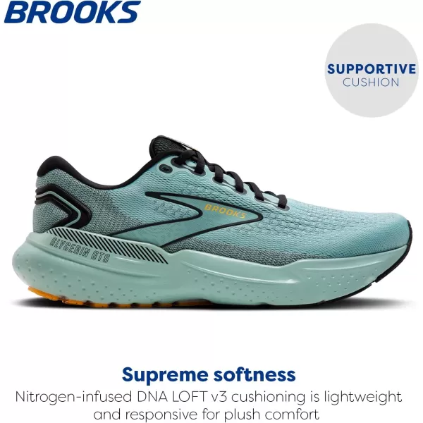 Brooks Mens Glycerin GTS 21 Supportive Running ShoeCloudBlackGold