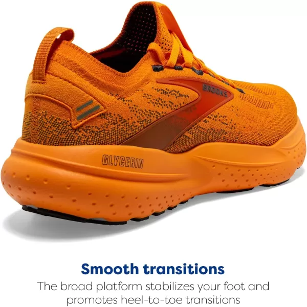 Brooks Mens Glycerin Stealthfit 21 Neutral Running ShoeCarrot CurlAutumn Maple
