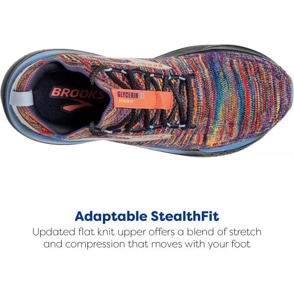 Brooks Mens Glycerin Stealthfit 21 Neutral Running ShoeEbonyCharlockVista
