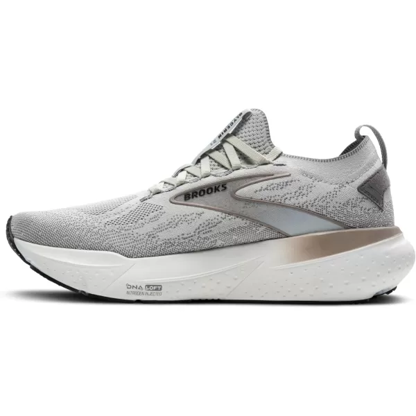 Brooks Mens Glycerin Stealthfit 21 Neutral Running ShoeGreyFrost GreyChampagne