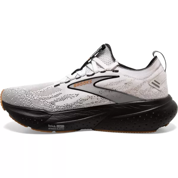 Brooks Mens Glycerin Stealthfit 21 Neutral Running ShoeWhiteGreyBlack
