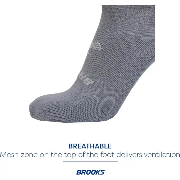 Brooks RunIn No Show Socks I Men ampamp Women Performance Athletic Running Socks I Comfort Fit 3Pack SetAsphalt