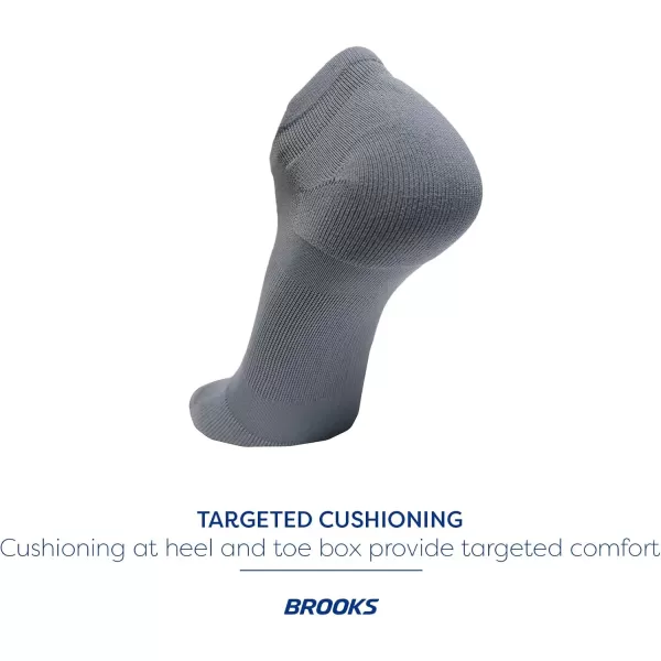 Brooks RunIn No Show Socks I Men ampamp Women Performance Athletic Running Socks I Comfort Fit 3Pack SetAsphalt