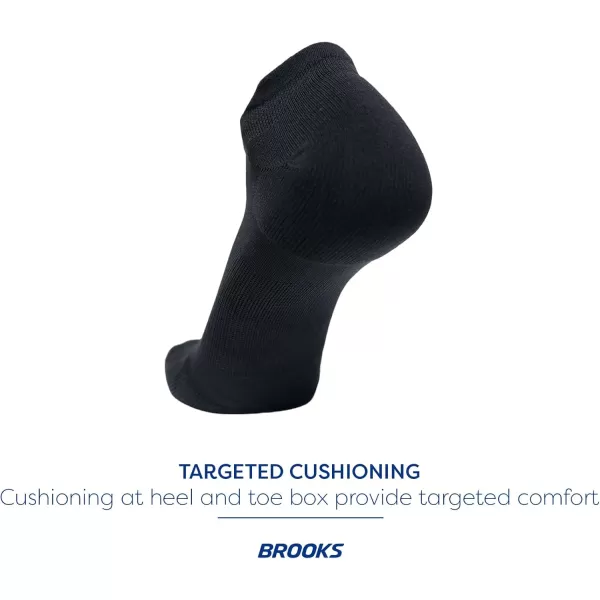 Brooks RunIn No Show Socks I Men ampamp Women Performance Athletic Running Socks I Comfort Fit 3Pack SetBlack
