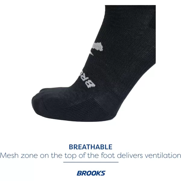 Brooks RunIn No Show Socks I Men ampamp Women Performance Athletic Running Socks I Comfort Fit 3Pack SetBlack