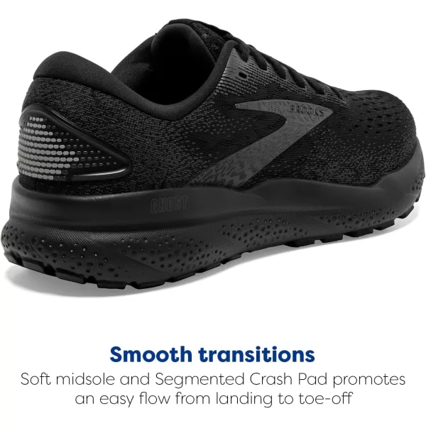 Brooks Womens Ghost 16 Neutral Running ShoeBlackBlackEbony