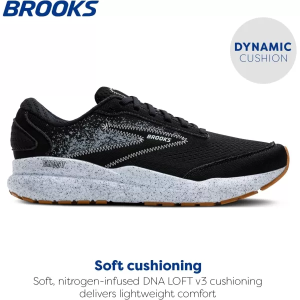 Brooks Womens Ghost 16 Neutral Running ShoeBlackBlackened PearlWhite