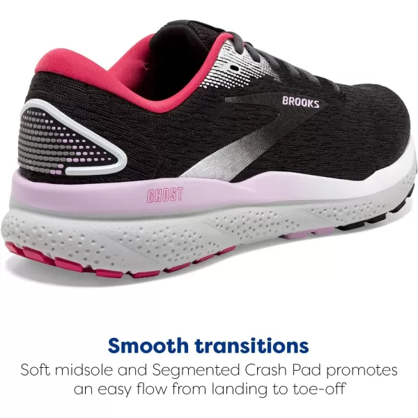 Brooks Womens Ghost 16 Neutral Running ShoeBlackEbonyRaspberry