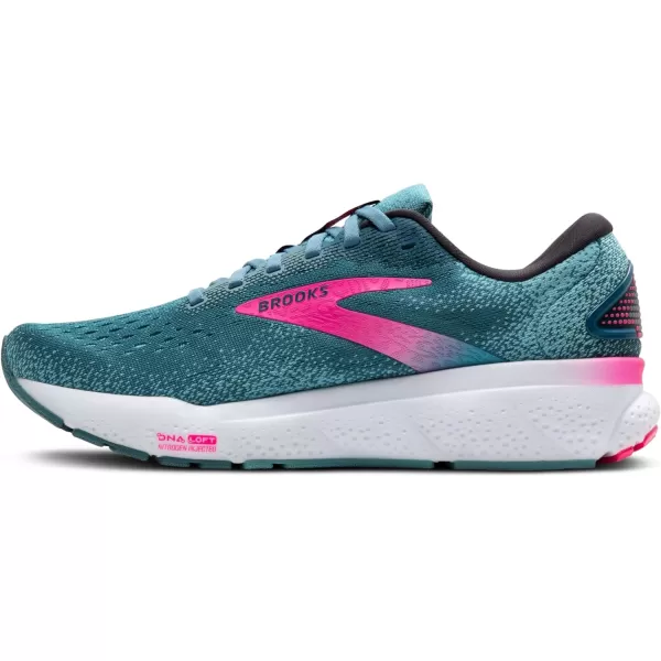 Brooks Womens Ghost 16 Neutral Running ShoeBluePinkMoroccan Blue