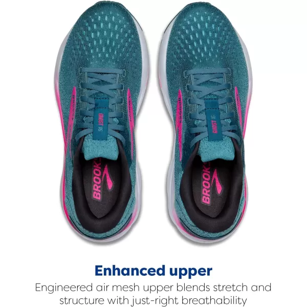 Brooks Womens Ghost 16 Neutral Running ShoeBluePinkMoroccan Blue