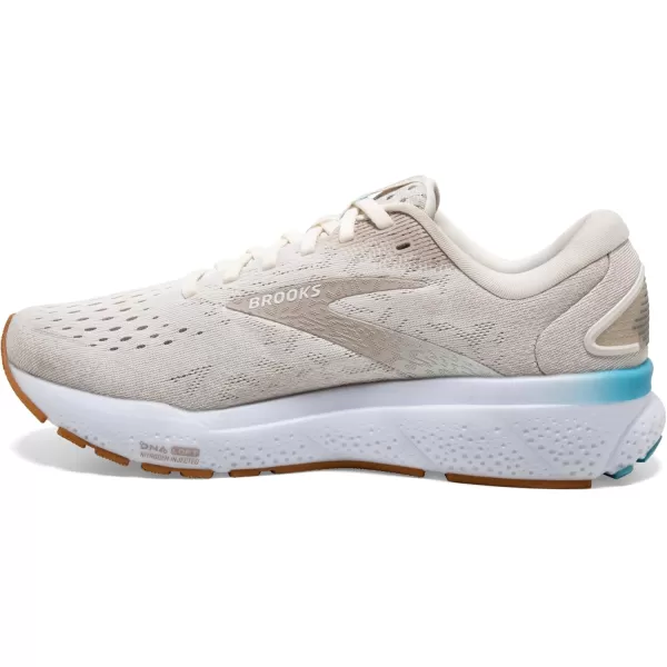 Brooks Womens Ghost 16 Neutral Running ShoeCoconutChateau GreyBlue