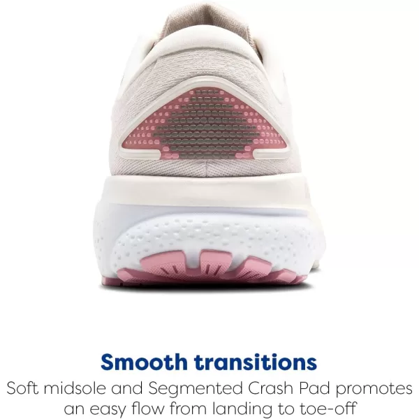 Brooks Womens Ghost 16 Neutral Running ShoeCoconutZephyrWhite
