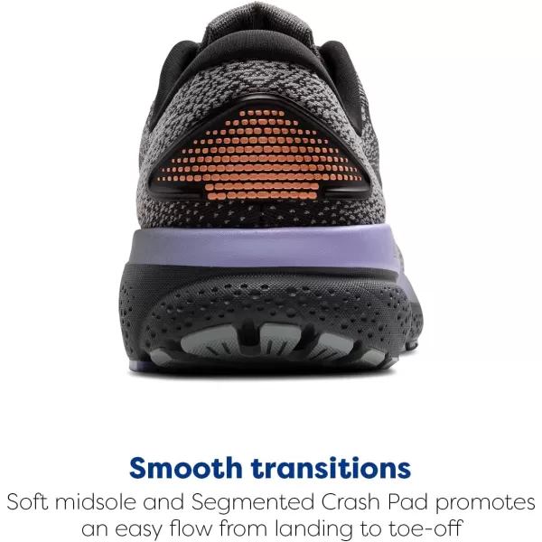 Brooks Womens Ghost 16 Neutral Running ShoeEbonyLavenderCopper