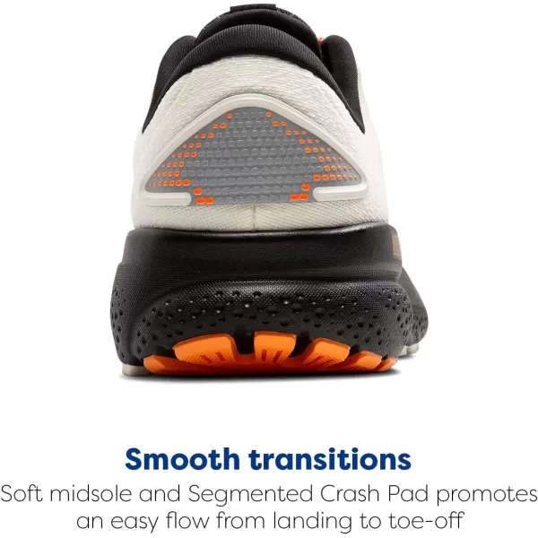 Brooks Womens Ghost 16 Neutral Running ShoeEcruOrangeBlack