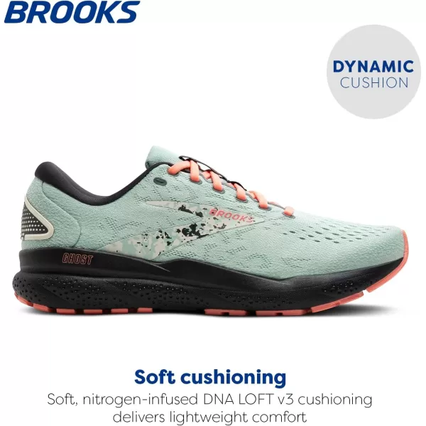 Brooks Womens Ghost 16 Neutral Running ShoeSurfFlowerWhitecap