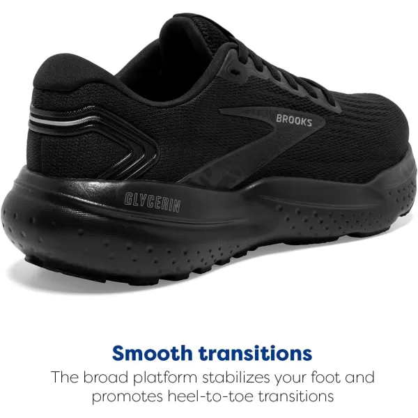 Brooks Womens Glycerin 21 Neutral Running ShoeBlackBlackEbony