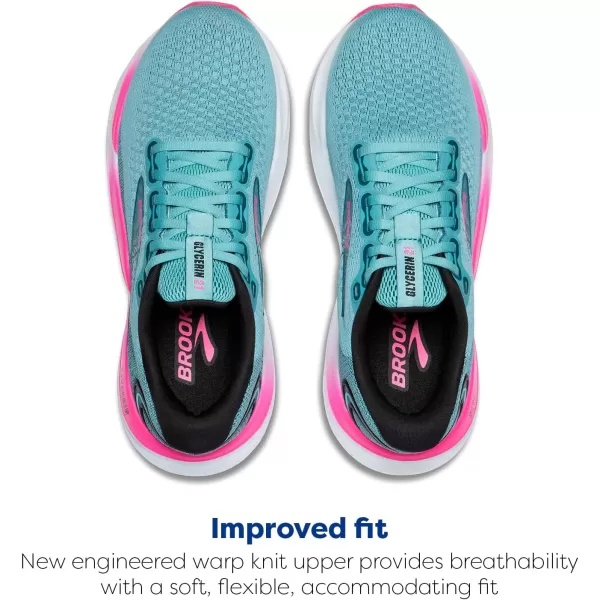Brooks Womens Glycerin 21 Neutral Running ShoeMoroccan BlueAquaPink