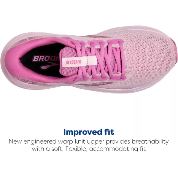 Brooks Womens Glycerin 21 Neutral Running ShoePink LadyFuchsia Pink