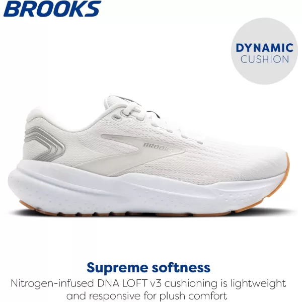Brooks Womens Glycerin 21 Neutral Running ShoeWhiteSilverBiscuit