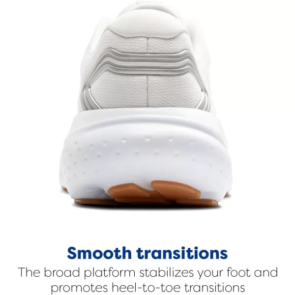 Brooks Womens Glycerin 21 Neutral Running ShoeWhiteSilverBiscuit