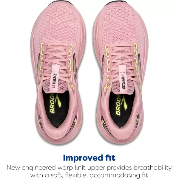 Brooks Womens Glycerin 21 Neutral Running ShoeZephyrVioletGreen