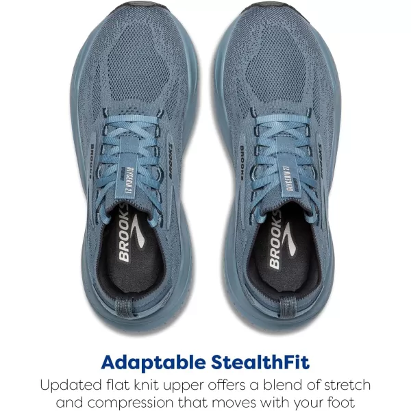 Brooks Womens Glycerin Stealthfit 21 Neutral Running ShoeCitadelEbonyOnyx