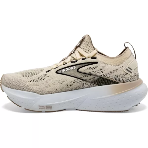Brooks Womens Glycerin Stealthfit 21 Neutral Running ShoeCoconutChateau GreyBlack