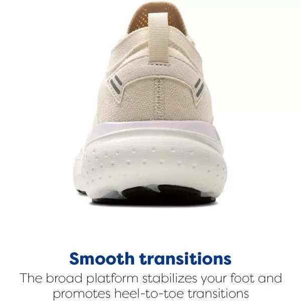Brooks Womens Glycerin Stealthfit 21 Neutral Running ShoeCoconutLavenderCream