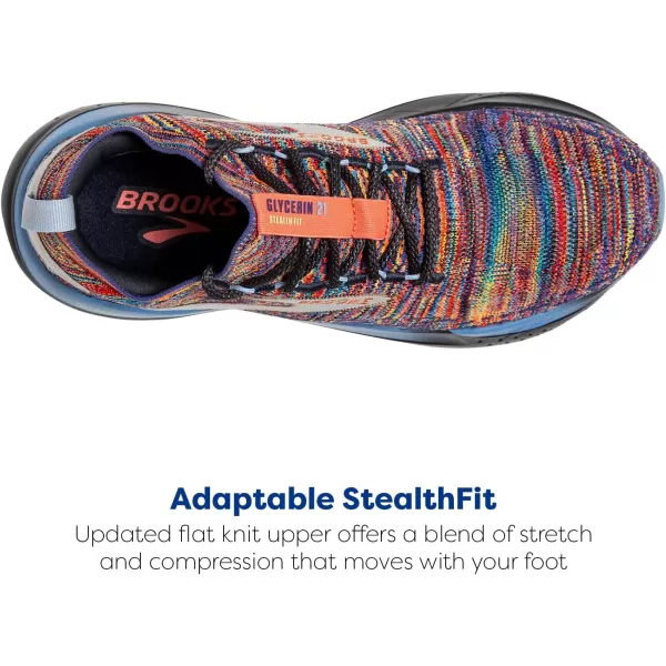 Brooks Womens Glycerin Stealthfit 21 Neutral Running ShoeEbonyCharlockVista