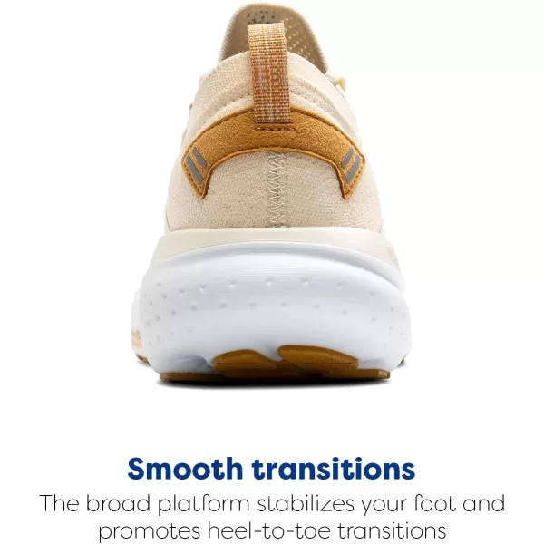 Brooks Womens Glycerin Stealthfit 21 Neutral Running ShoeMarshmallowCreamBiscuit