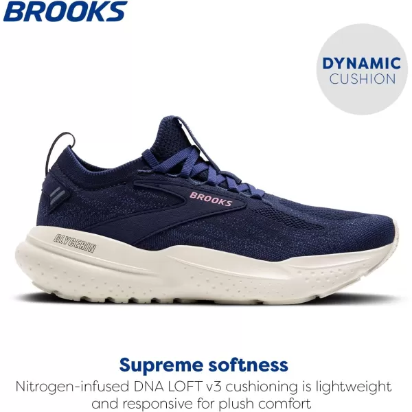 Brooks Womens Glycerin Stealthfit 21 Neutral Running ShoePeacoatOnyxOrchid