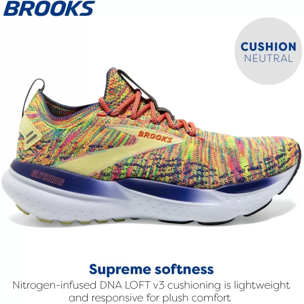 Brooks Womens Glycerin Stealthfit 21 Neutral Running ShoePersimmonCharlockSpectrum