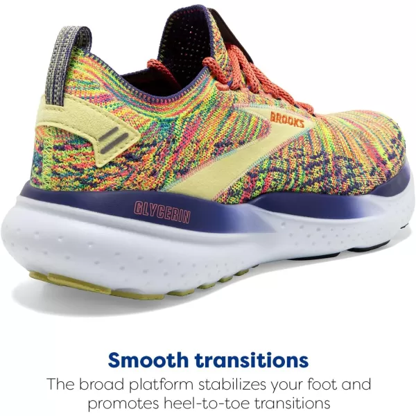 Brooks Womens Glycerin Stealthfit 21 Neutral Running ShoePersimmonCharlockSpectrum