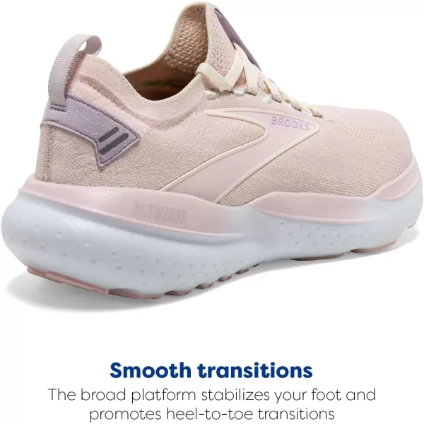 Brooks Womens Glycerin Stealthfit 21 Neutral Running ShoePinkMarshmallowOrchid