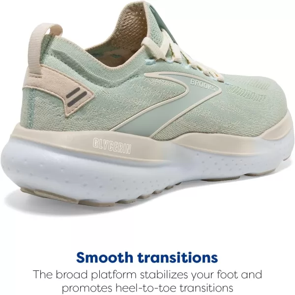 Brooks Womens Glycerin Stealthfit 21 Neutral Running ShoeSurfMarshmallowCream