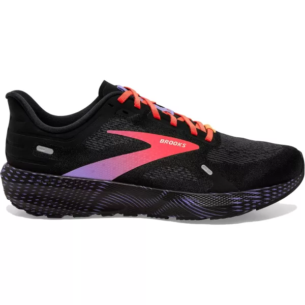 Brooks Womens Launch 9 Neutral Running ShoeBlackCoralPurple