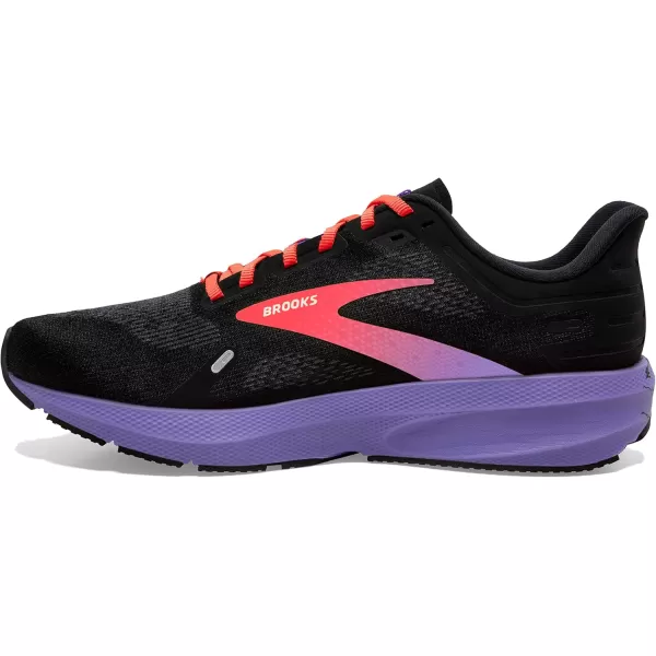 Brooks Womens Launch 9 Neutral Running ShoeBlackCoralPurple